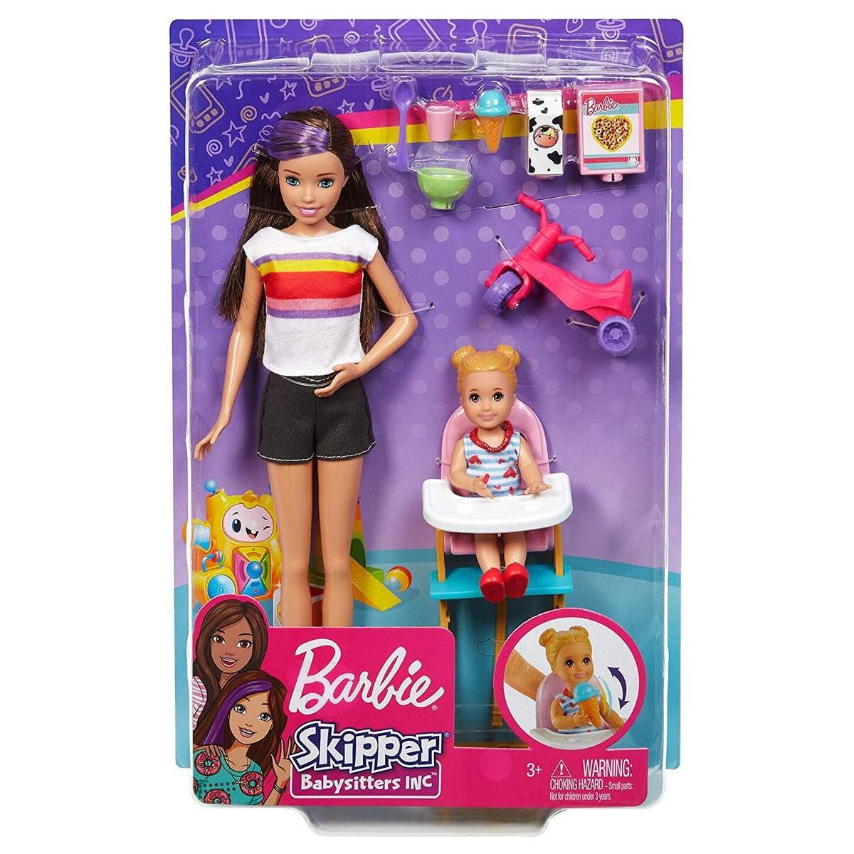 Barbie Skipper Babysitters Inc. Puppen Spielset zum Füttern