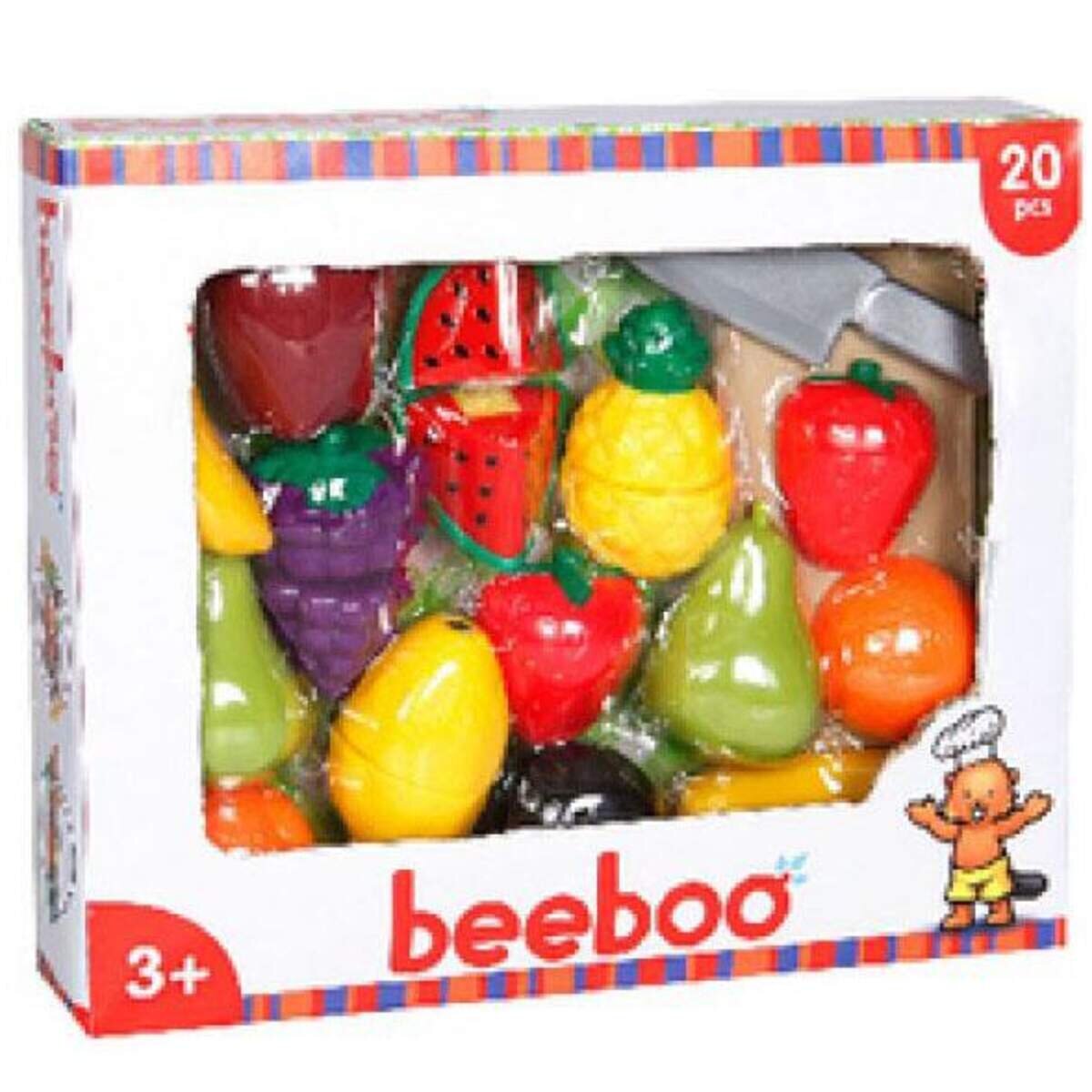 beeboo Schneidebrett mit Obst oder Gemüse, sortiert