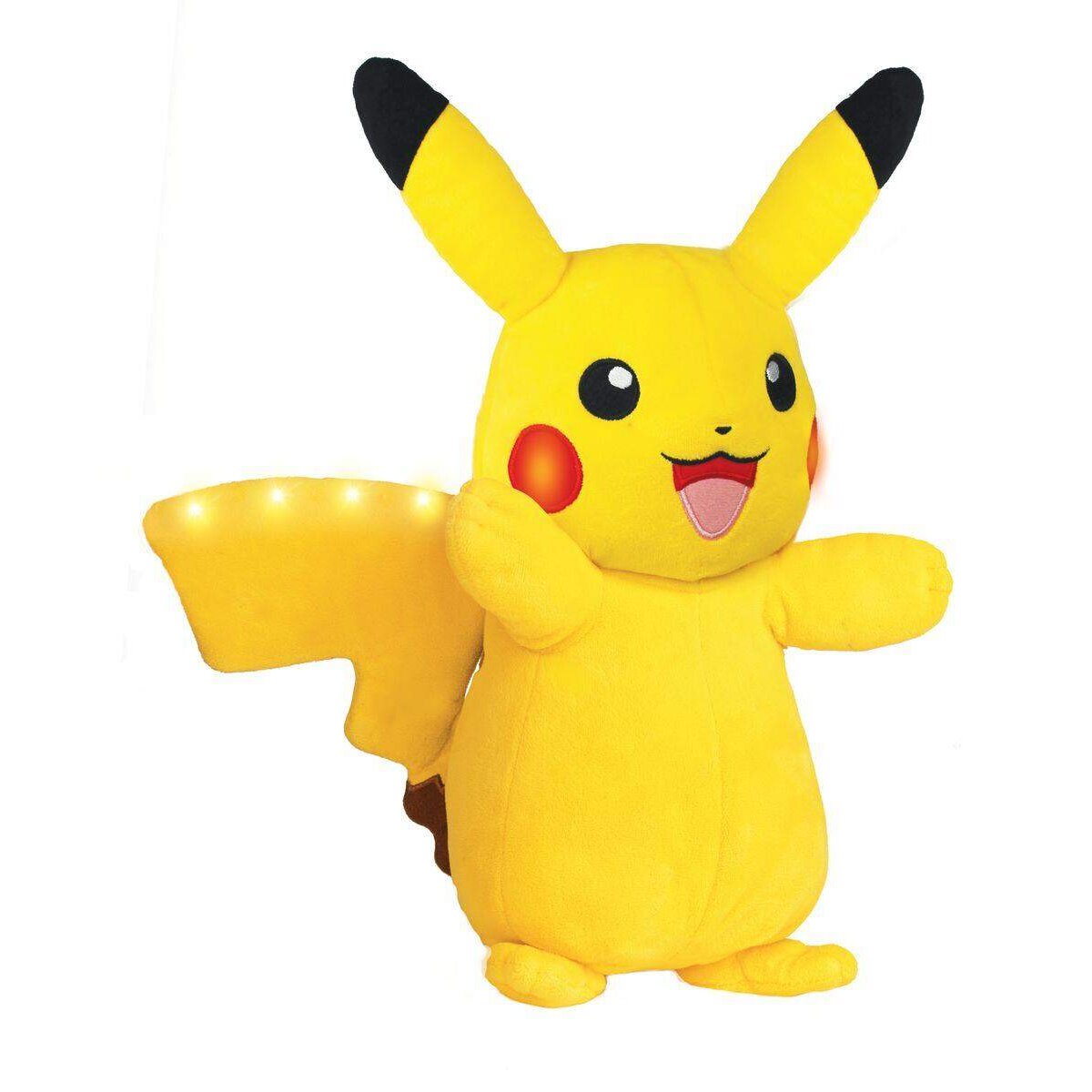 Boti Pokemon Plüschfigur Pikachu Power Action mit Sound- und Lichtfunktion, ca. 25 cm
