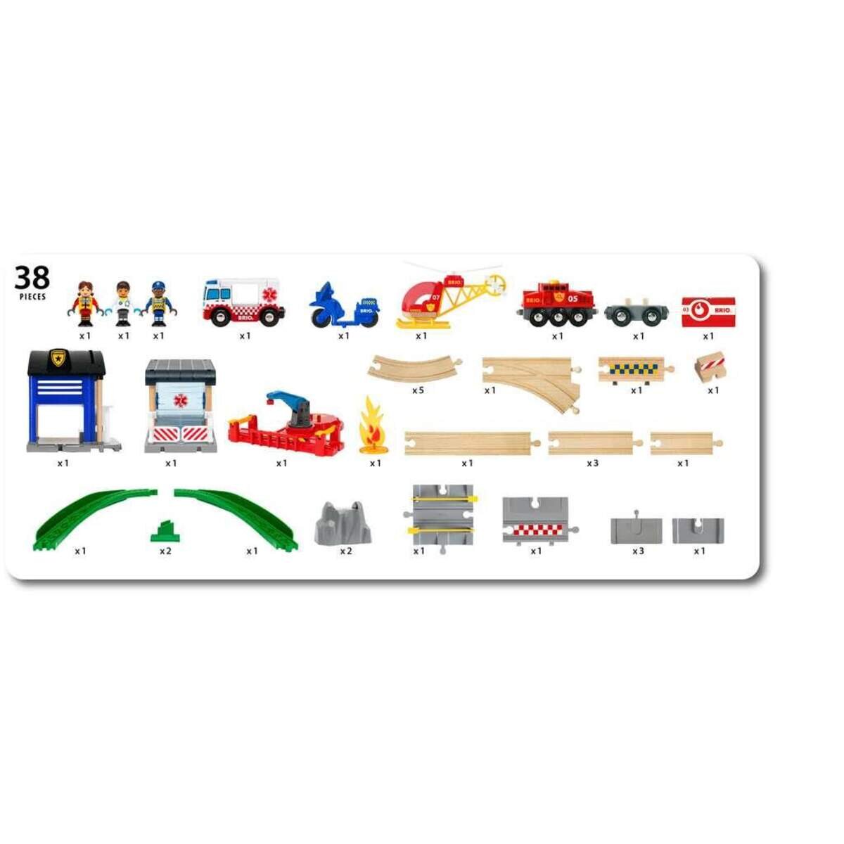 BRIO Polizei und Feuerwehr Set Deluxe