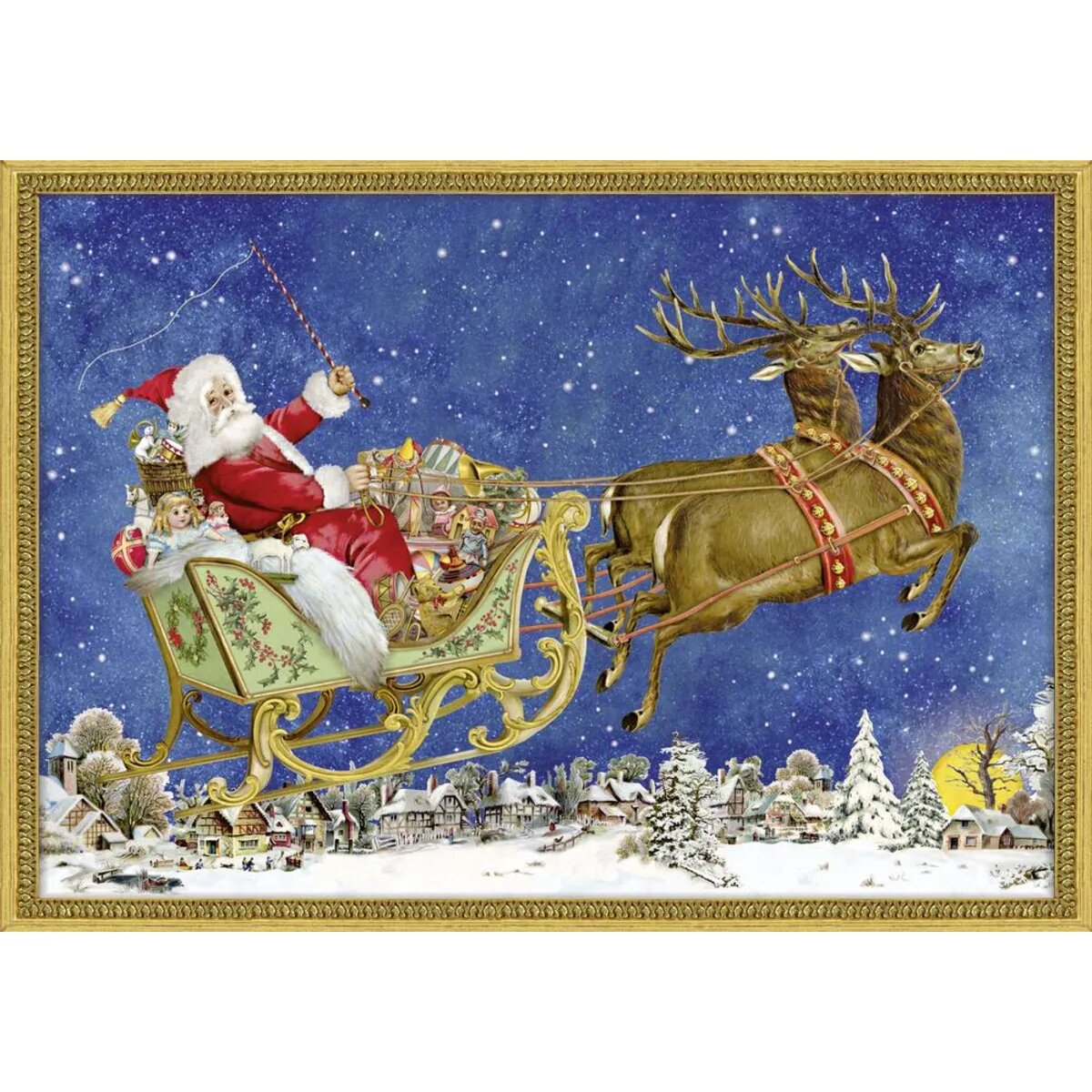 Coppenrath Verlag Nostalgischer Weihnachtsschlitten, Adventskalender A4