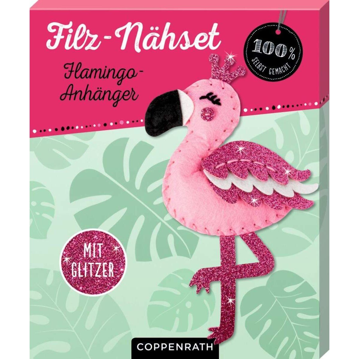 Coppenrath Verlag Ruck,zuck kreativ! Filz-Nähset Flamingo-Anhänger (100% selbst gemacht)