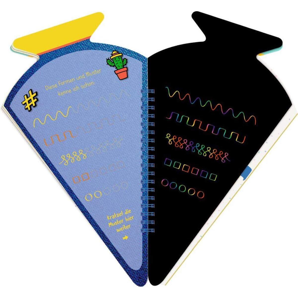 Coppenrath Verlag Schultü.-Kratzelbuch Funny Patches,blau Hurra, endl.Schule!