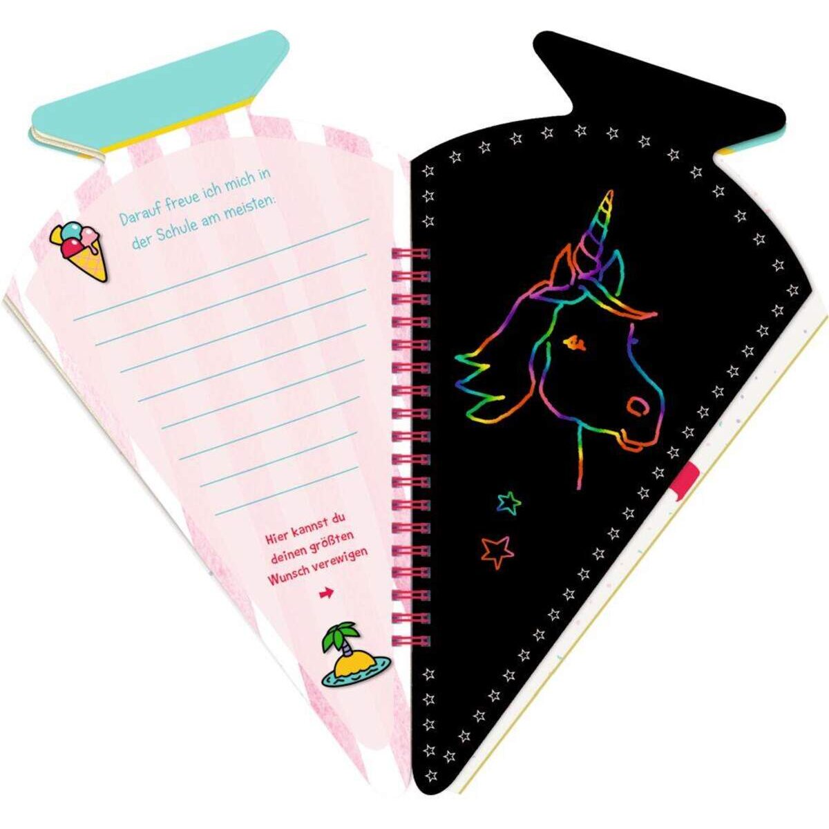 Coppenrath Verlag Schultü.-Kratzelbuch Funny Patches,pink Hurra, endl.Schule!