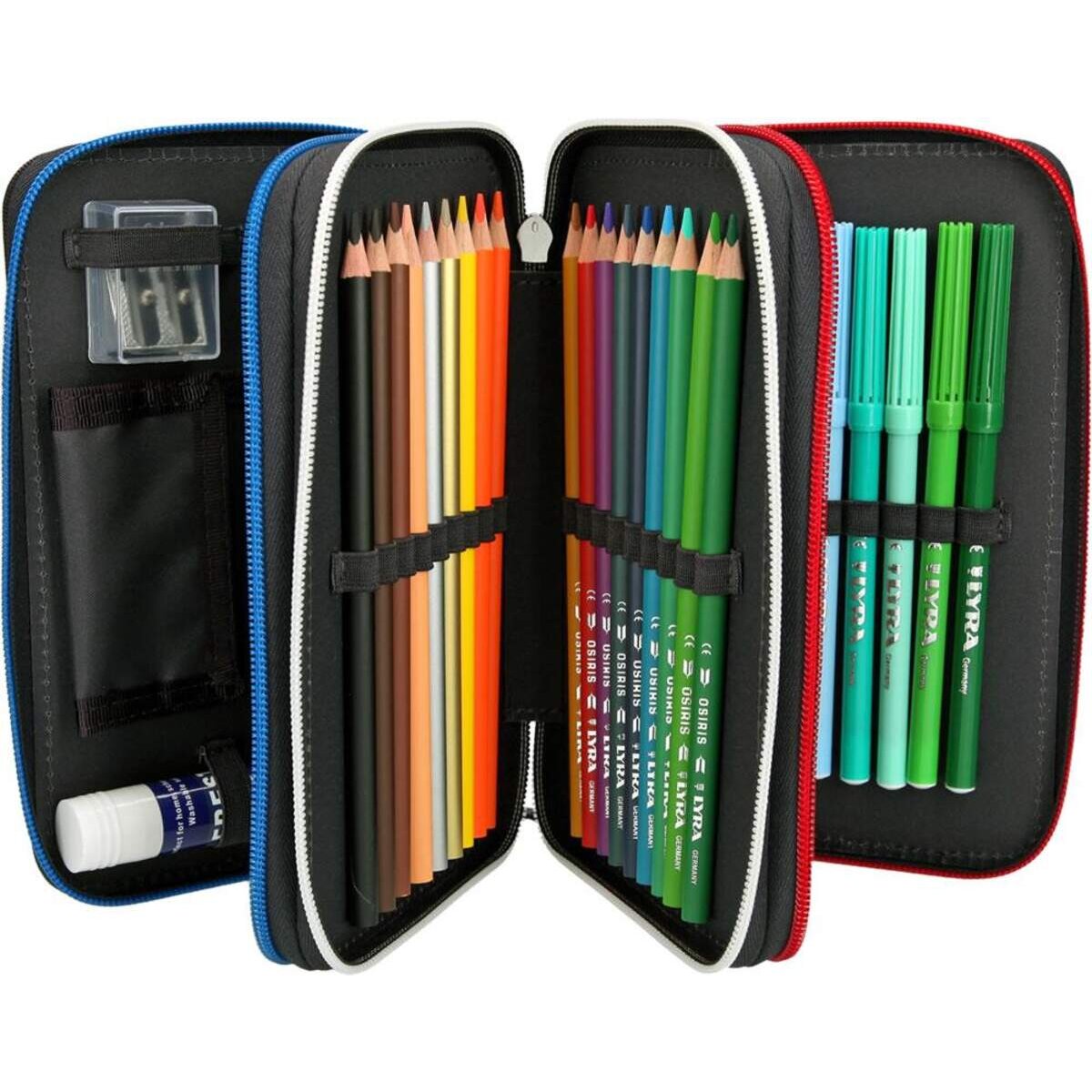 Depesche Monster Cars 3-Fach Federtasche LED