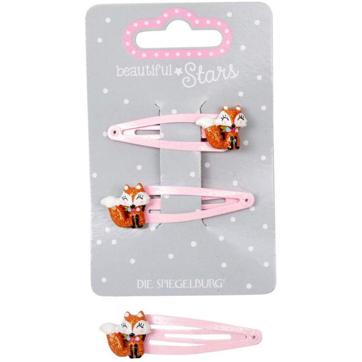 Die Spiegelburg Haarclip Fuchs + Eule beautiful Stars, sort.: 1 Stück, 2-fach