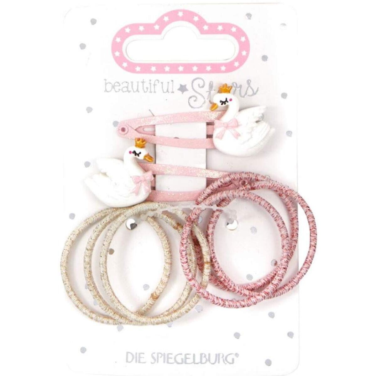 Die Spiegelburg Haarclip Schwan + Haargummi no.2 beautiful Stars