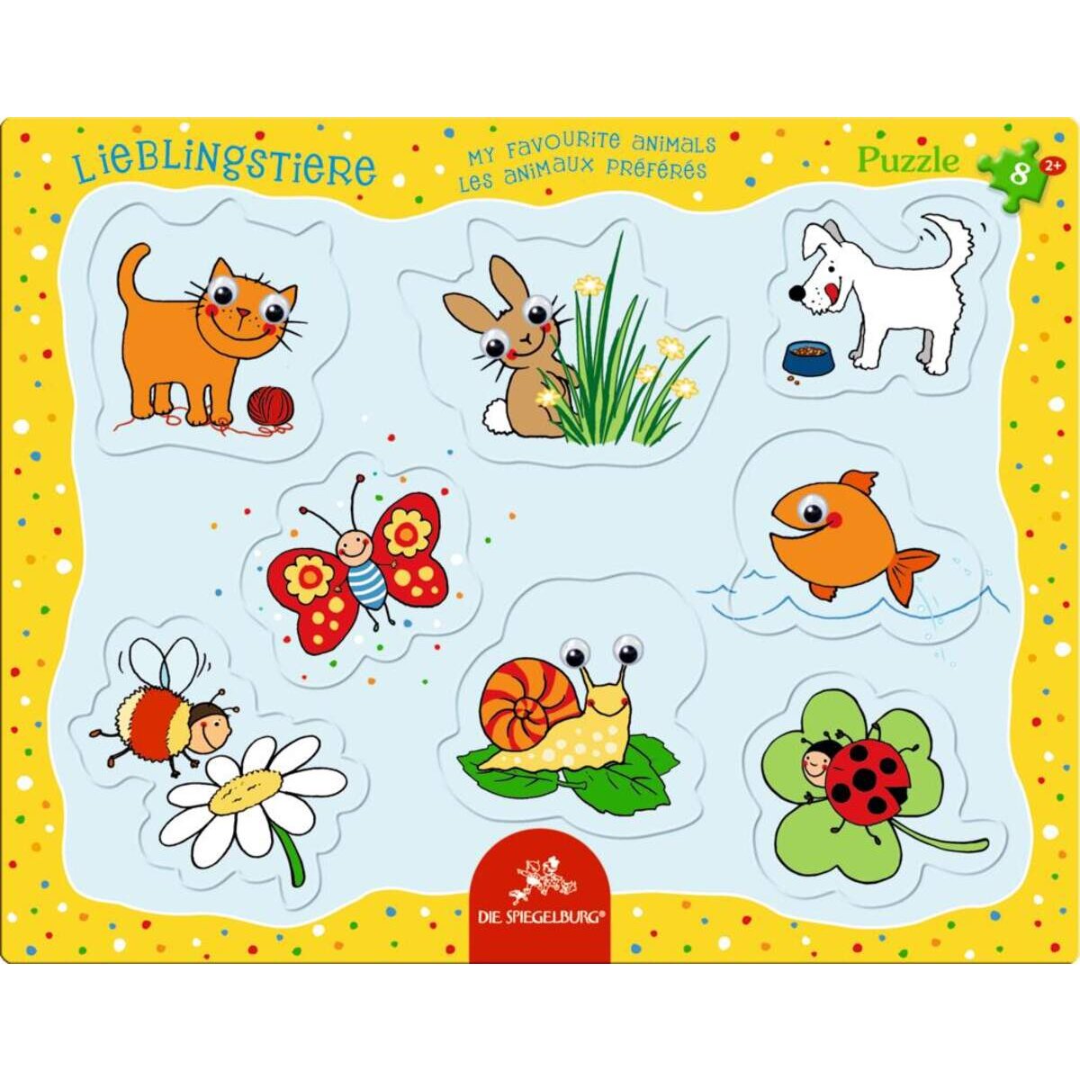 Die Spiegelburg Kulleraugen-Puzzle Lieblingstiere, 8 Teile