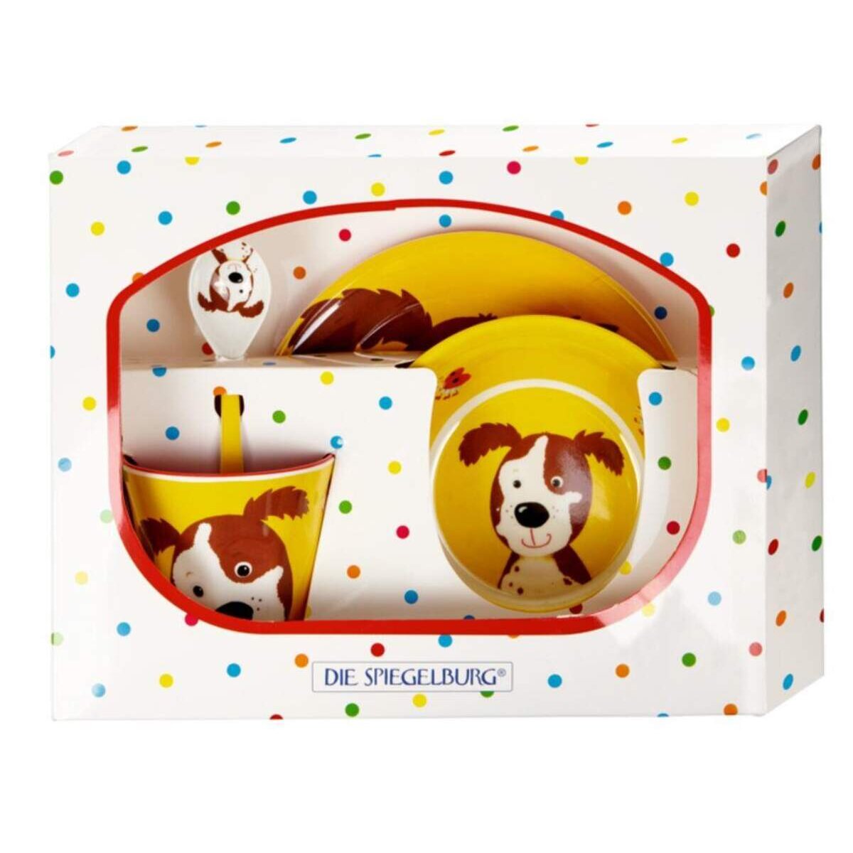 Die Spiegelburg Melamin-Geschenkset Hund Freche Rasselbande