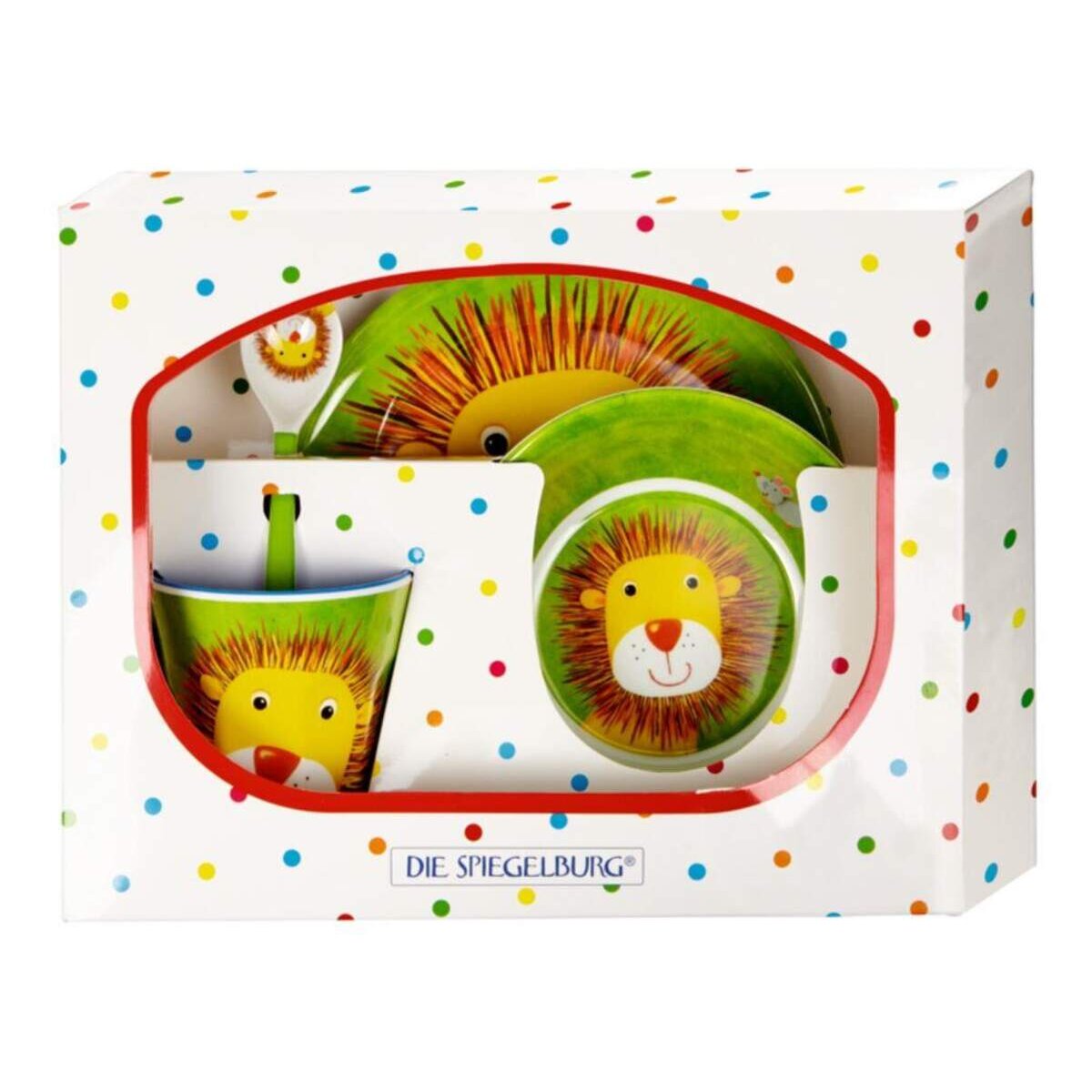 Die Spiegelburg Melamin-Geschenkset Löwe Freche Rasselbande