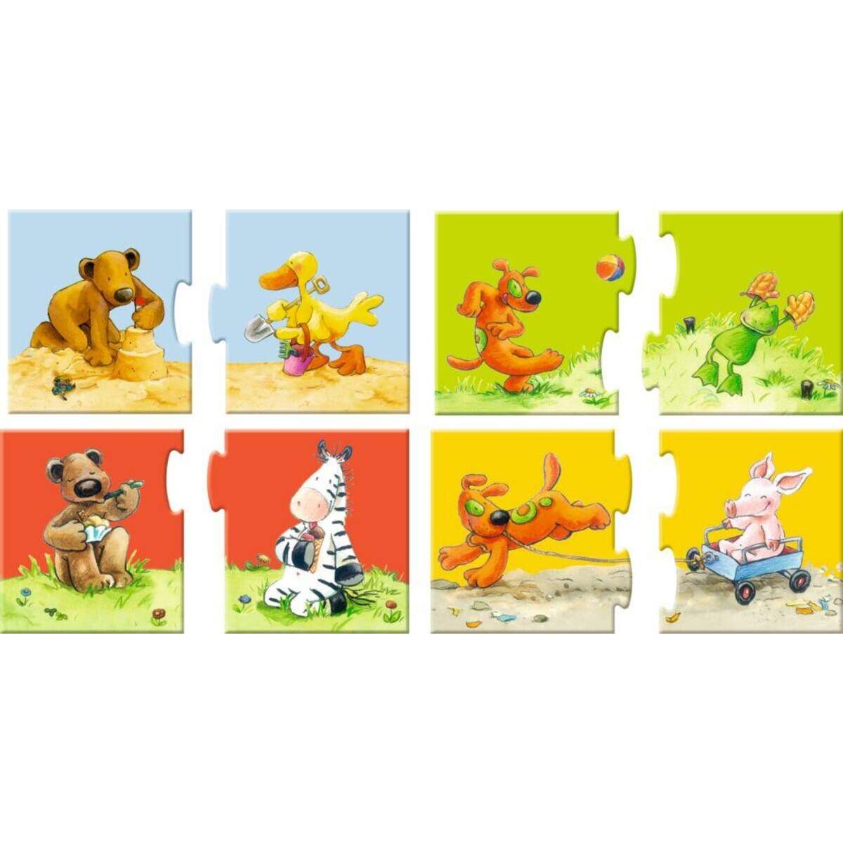 Die Spiegelburg Puzzle-Set Wer spielt zusammen? Die Lieben Sieben (7x2 T.)