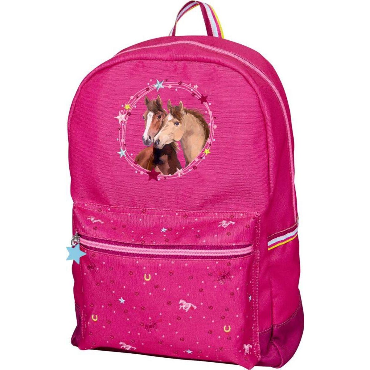Die Spiegelburg Rucksack Pferdefreunde (pink, mit Glimmer+Stickerei)