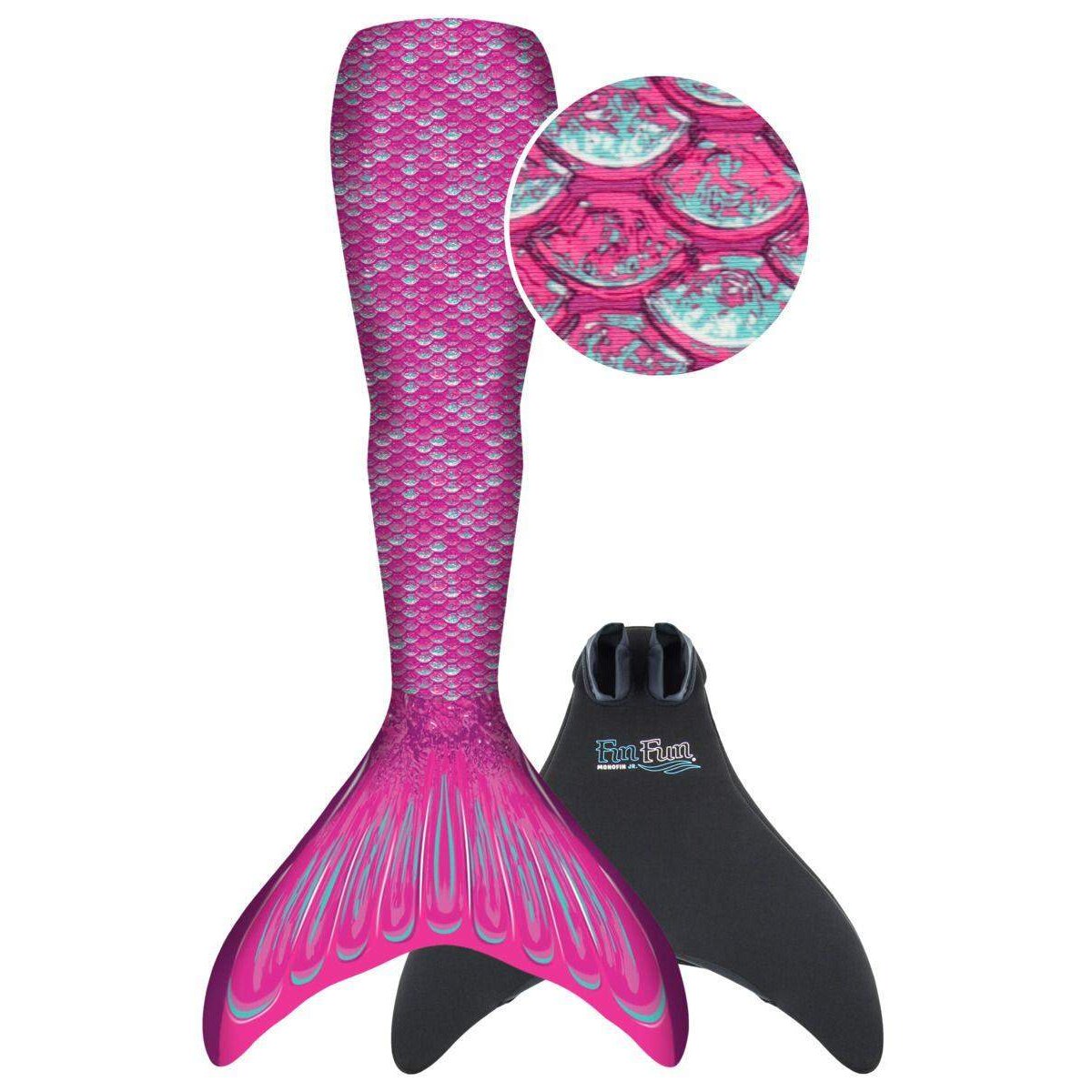 Fin Fun Meerjungfrau Flosse Größe L / XL, Monoflosse und Fischschwanz, für sichere Schwimmer ab 6 Jahren, pink