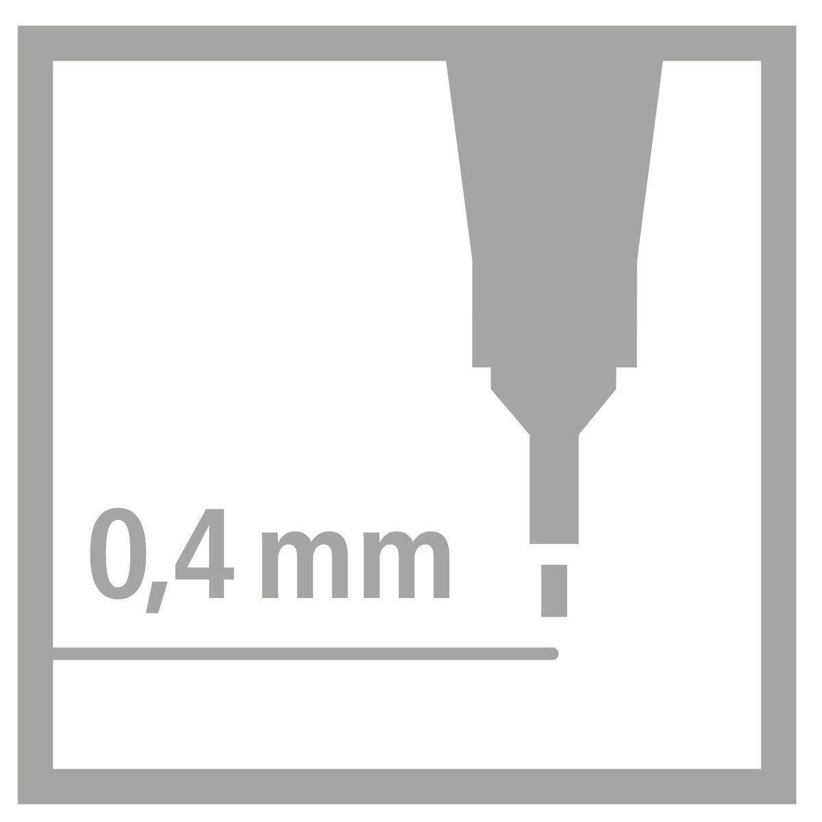 Fineliner - STABILO point 88 im Kraftpapier Mäppchen - mit 20 verschiedenen Farben