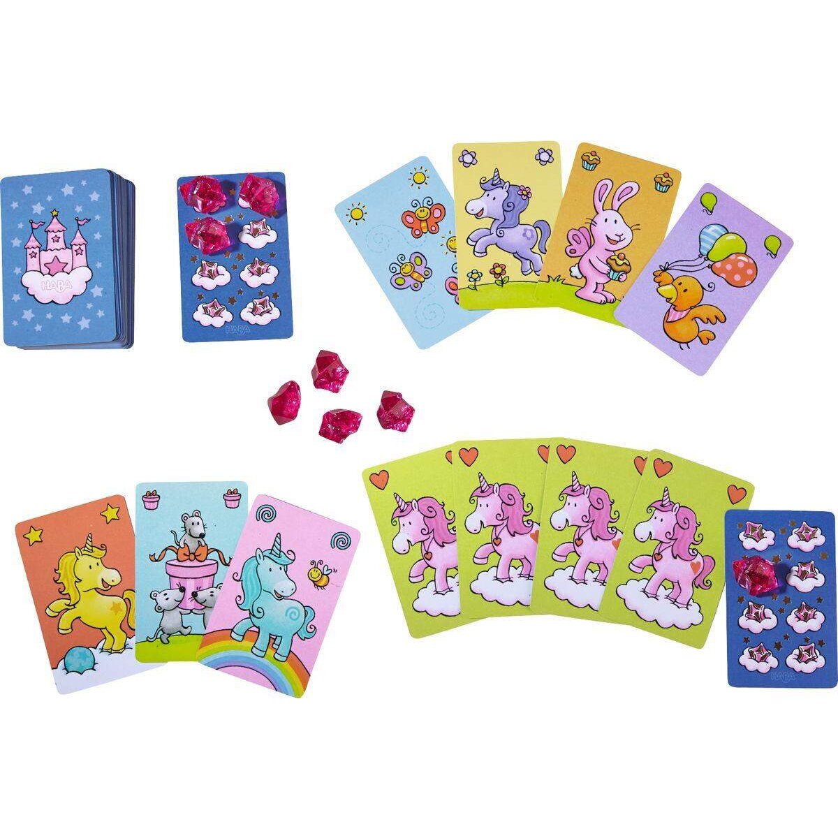 HABA 301793 Einhorn Glitzerglück Freunde-Quartett