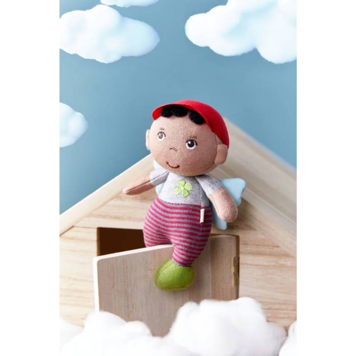 HABA Schutzengelpuppe Oskar mit Flügel 15 cm Stoffpuppe