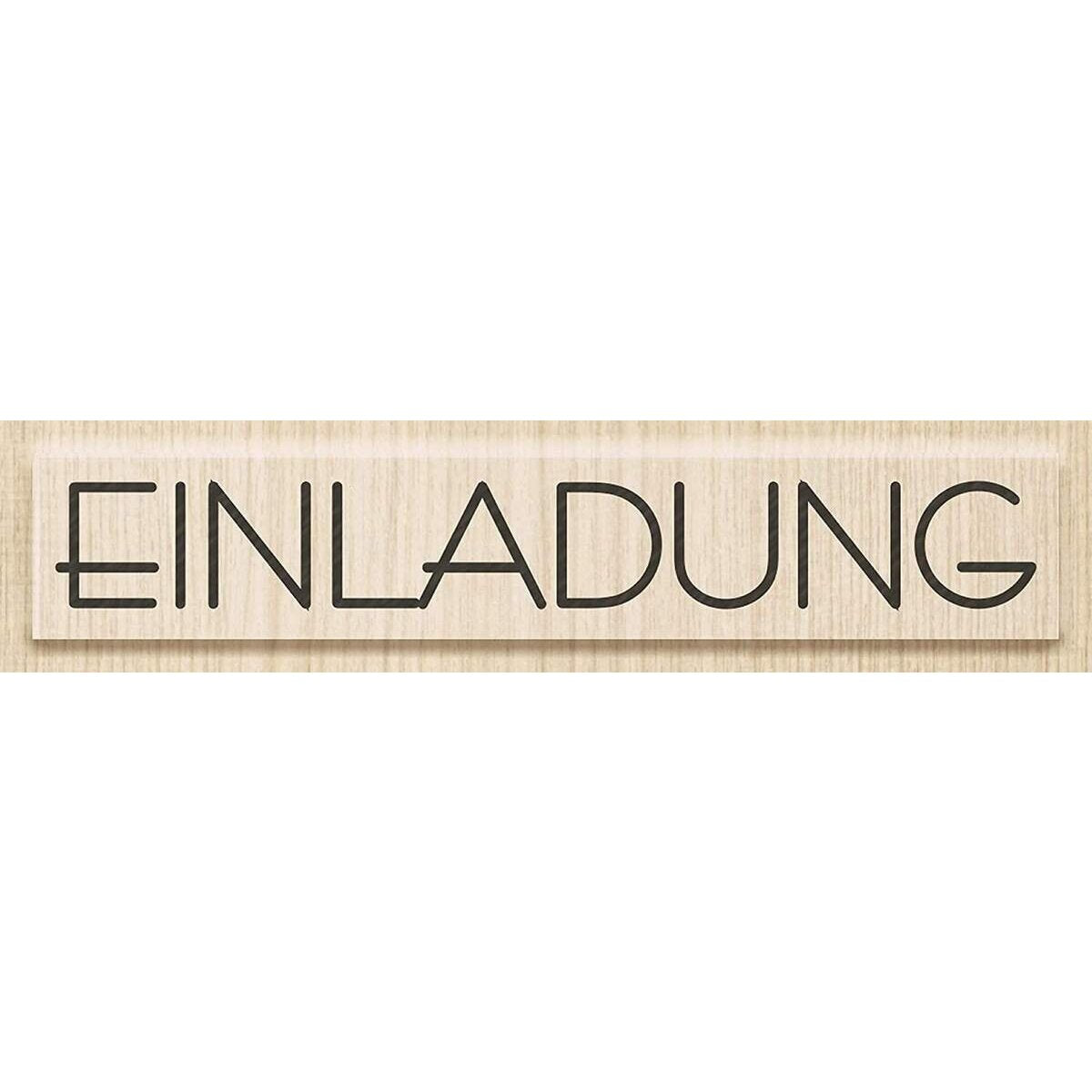 Knorr Prandell Stempel Einladung aus Holz Motivgröße 9 x 1,3 cm