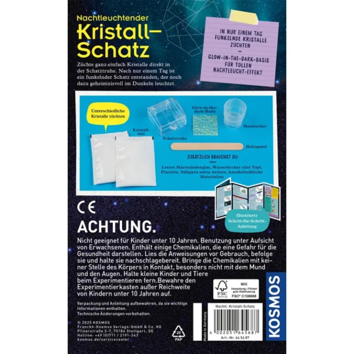 KOSMOS Nachtleuchtender Kristall-Schatz