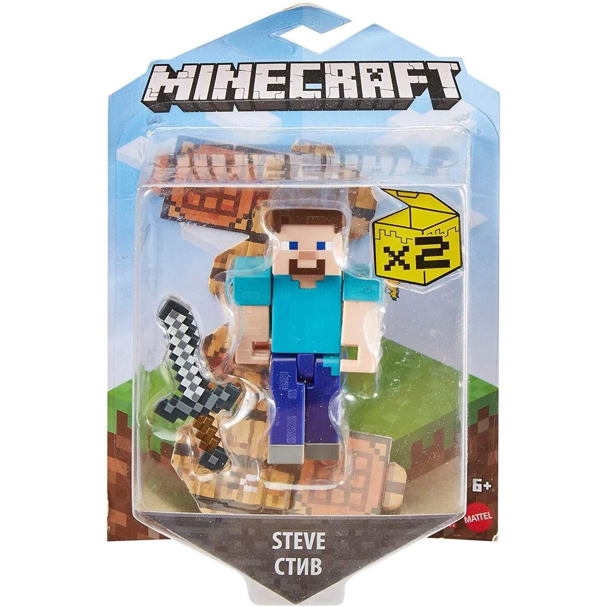 Mattel Minecraft Craft-A-Block Figur Steve