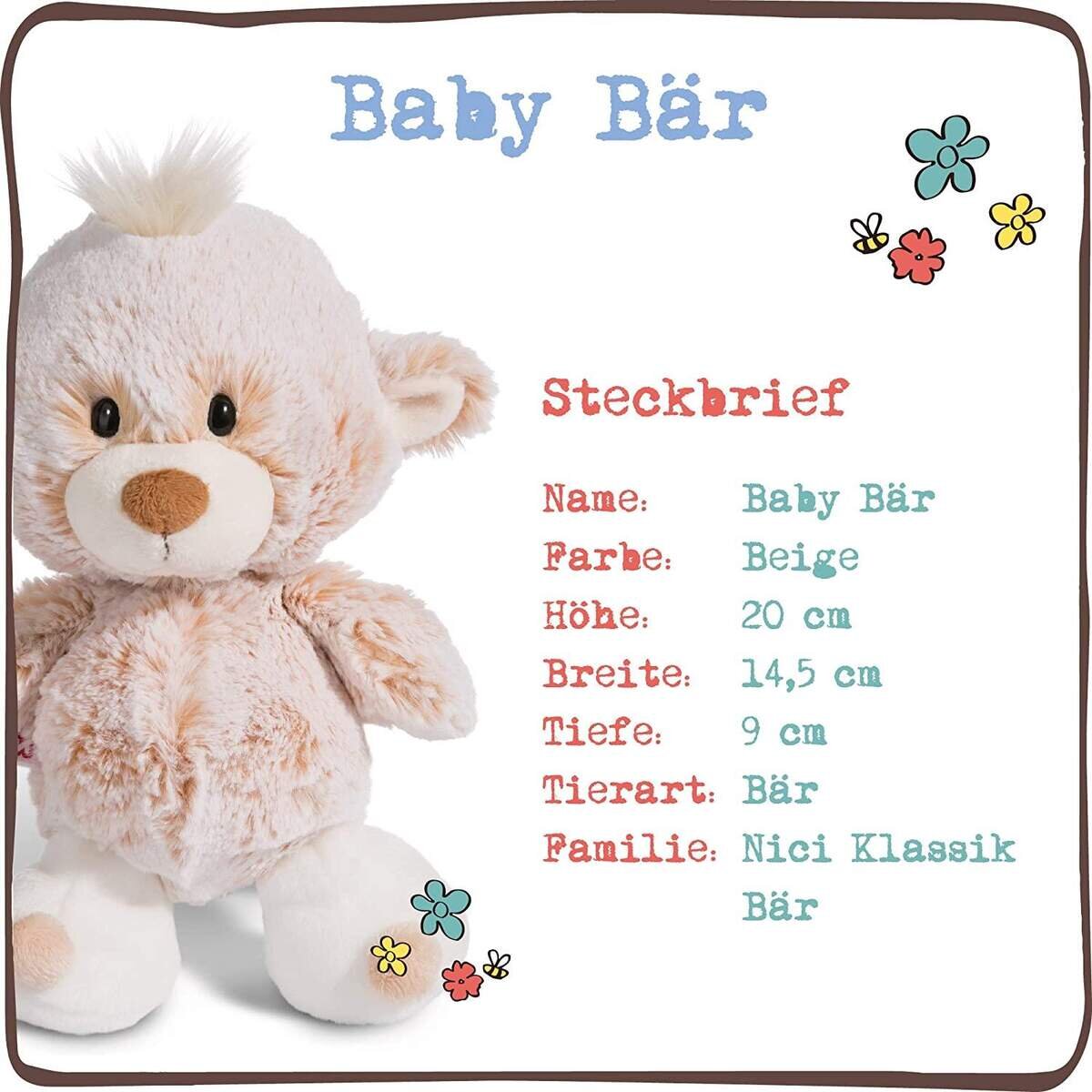 NICI Baby Bär Plüsch Schlenker, 20 cm