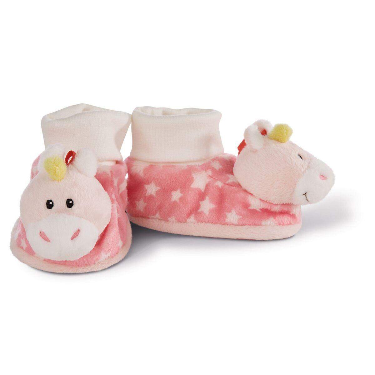 NICI Babyschuhe Einhorn Stupsi mit Rassel, 13 x 7,5 x 7 cm