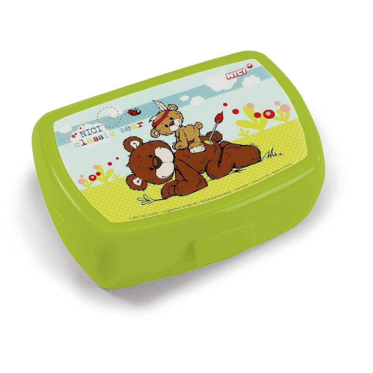 NICI Classic Bear Brotdose mit Bären, 17 x 12 x 6,8 cm