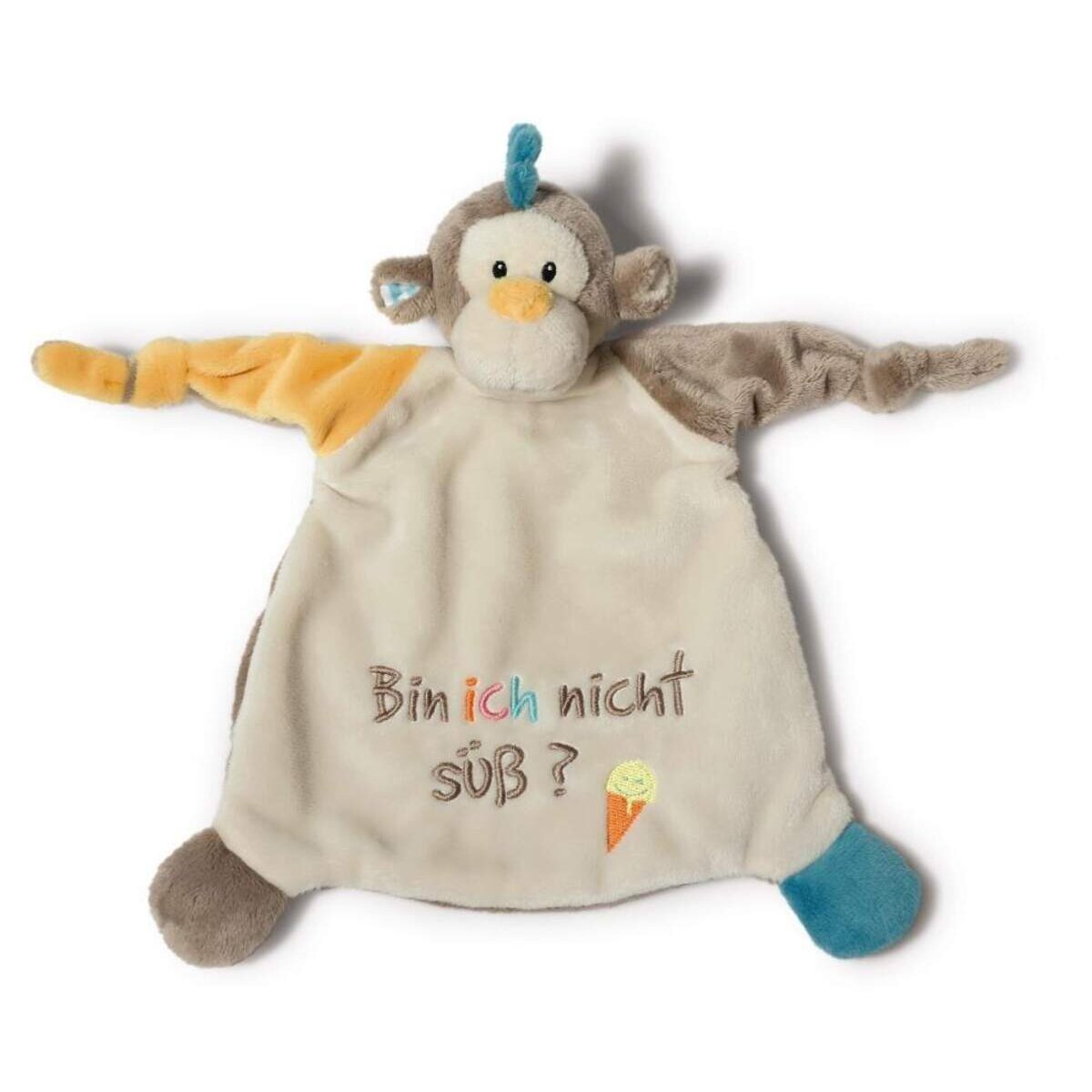 NICI My First NICI Schmusetuch Affe Bin ich nicht süß?, 25x25cm