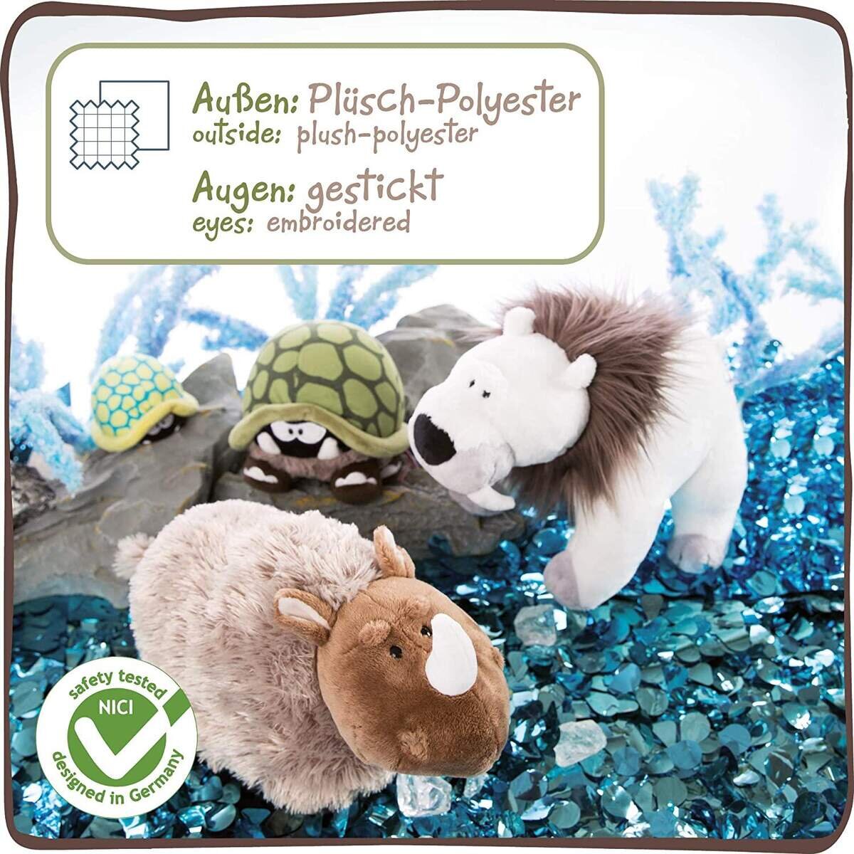 NICI Säbelzahnschildkröte Helmut dunkelgrün, 11 cm