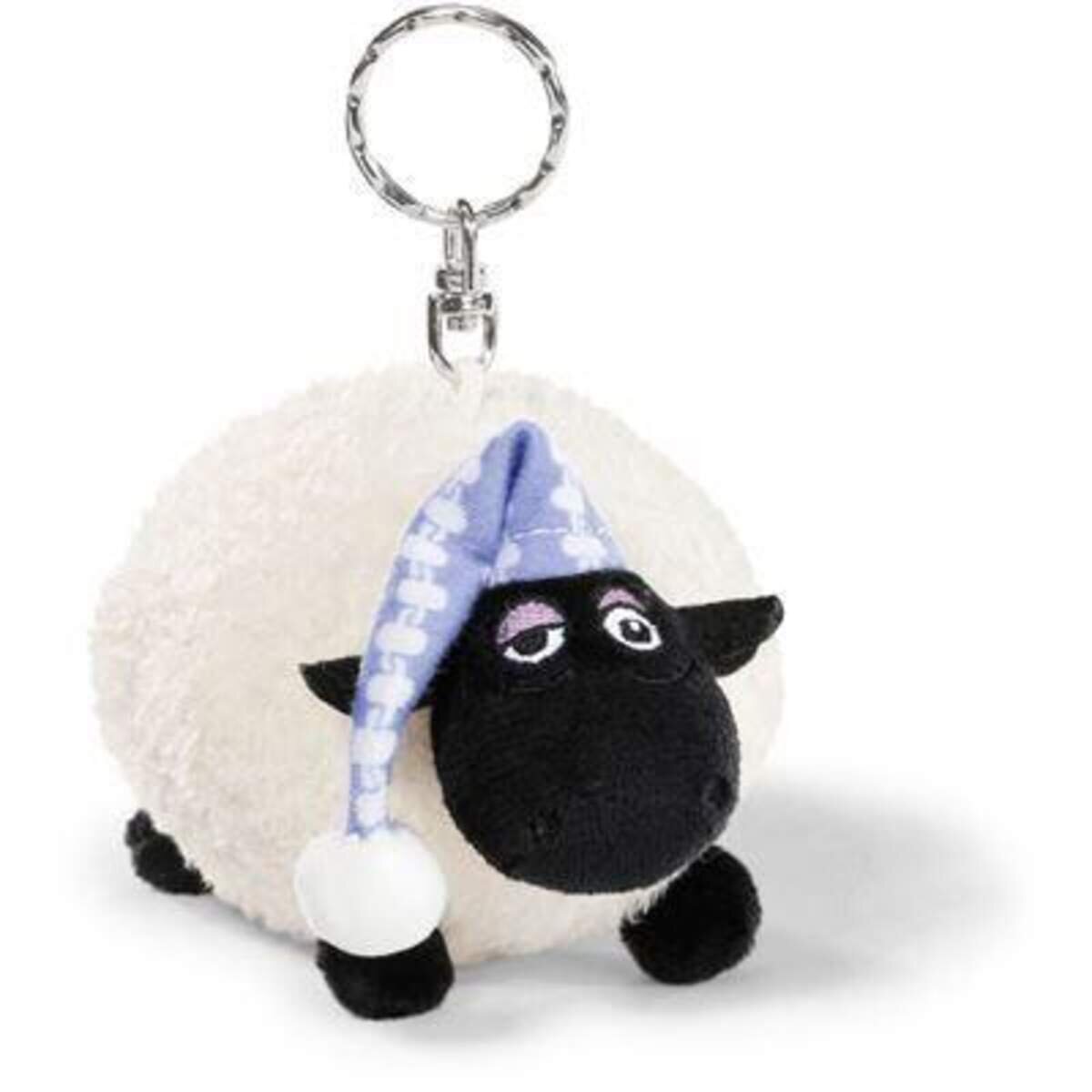 NICI Shaun das Schaf Schlüsselanhänger Shirley mit Schlafmütze, 10 cm