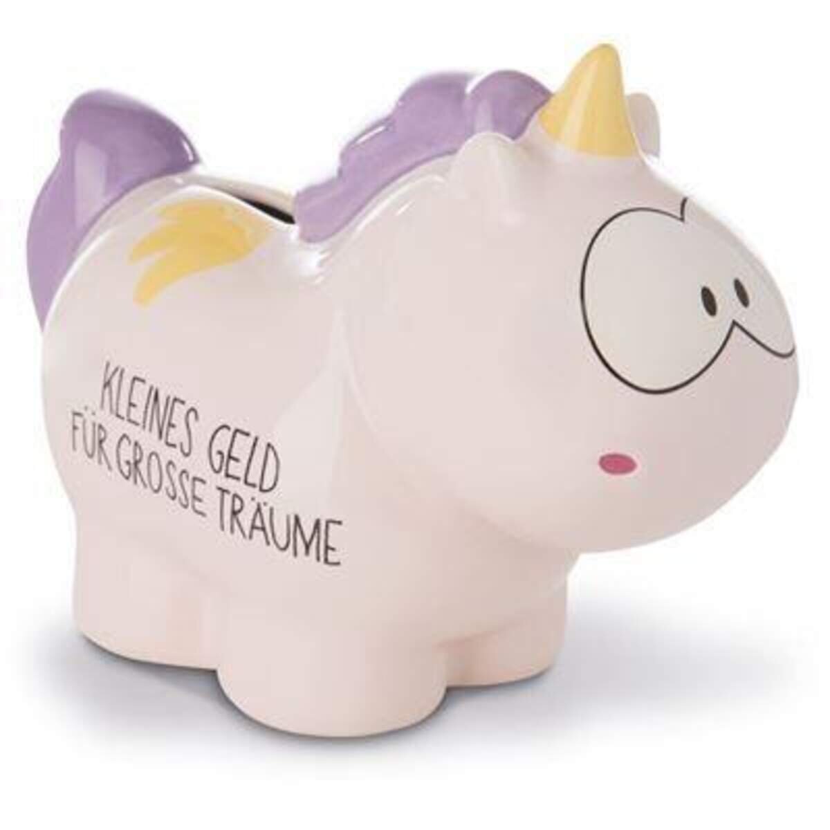 NICI Spardose Einhorn Cloud Dreamer "Kleines Geld für große Träume", 7,5 x 12 x 16,5 cm