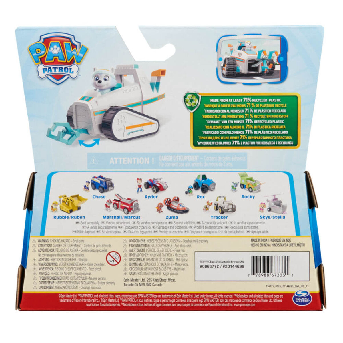 Paw Patrol PAW Basic Vehicle Everest (Recycle)