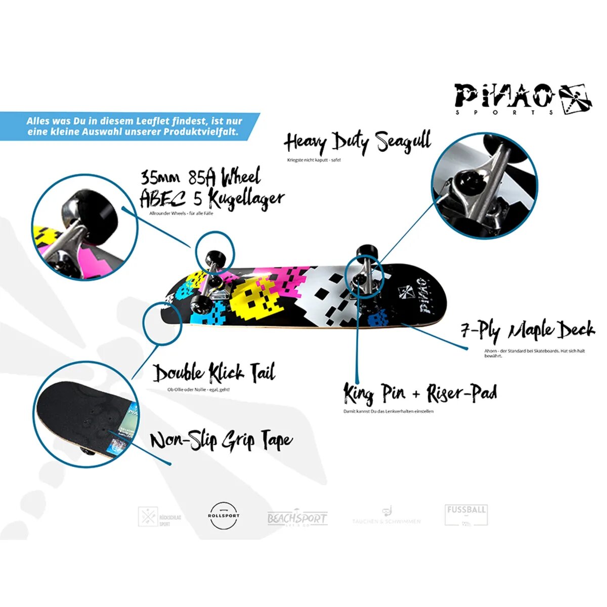 Pinao Skateboard Nalu, Design: Arcade