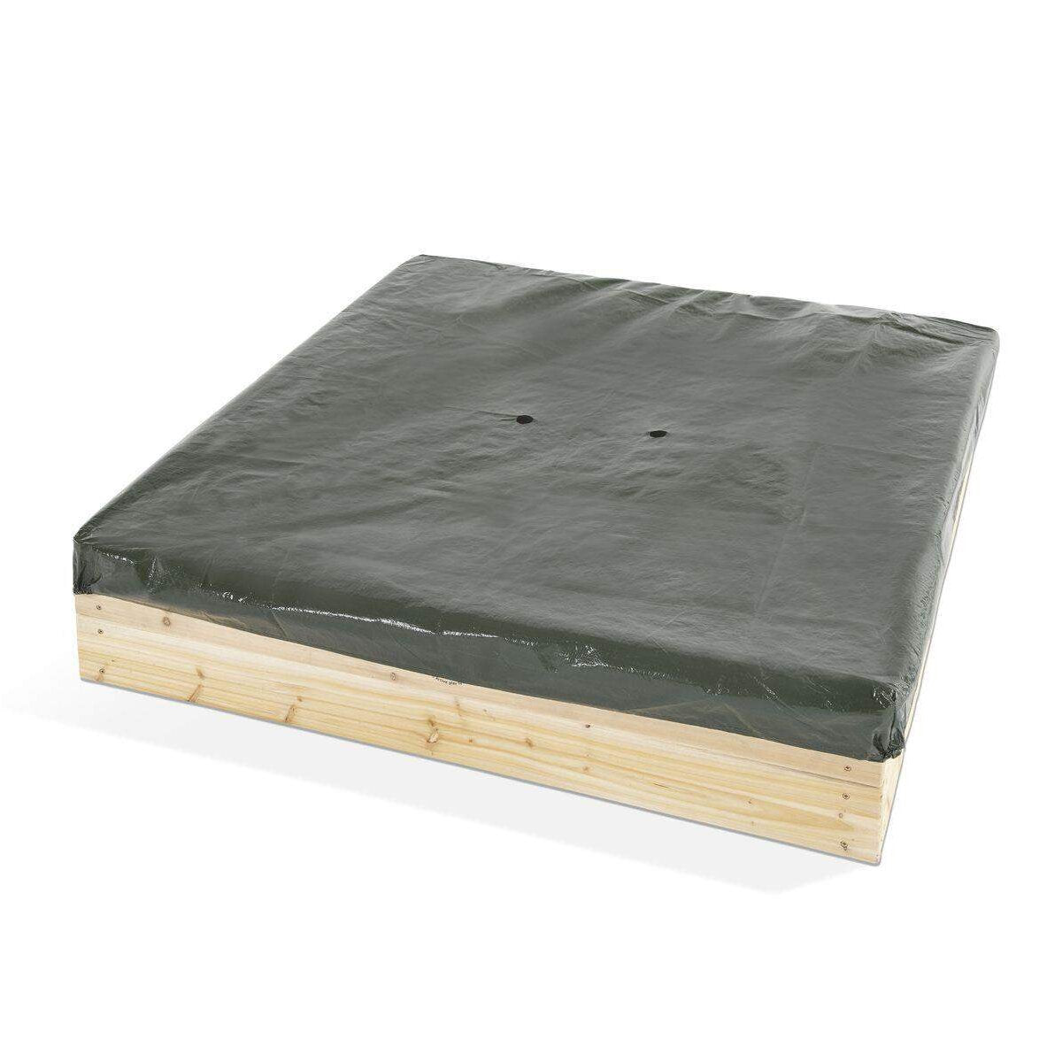 Authentic Sports Plum® quadratischer Kinder Holz Sandkasten mit Sitzbänken