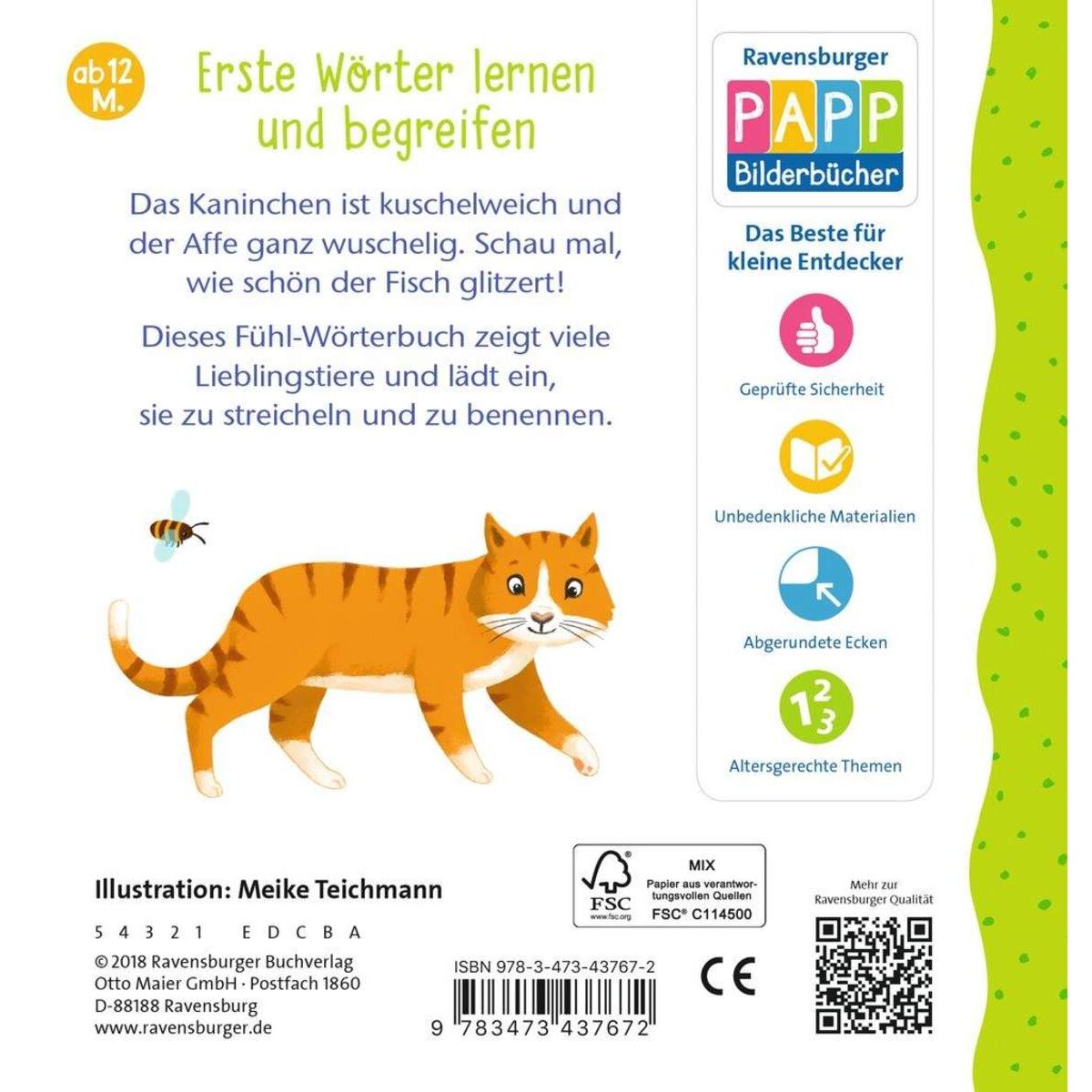 Ravensburger Mein erstes Wörterbuch zum Fühlen: Meine Tiere