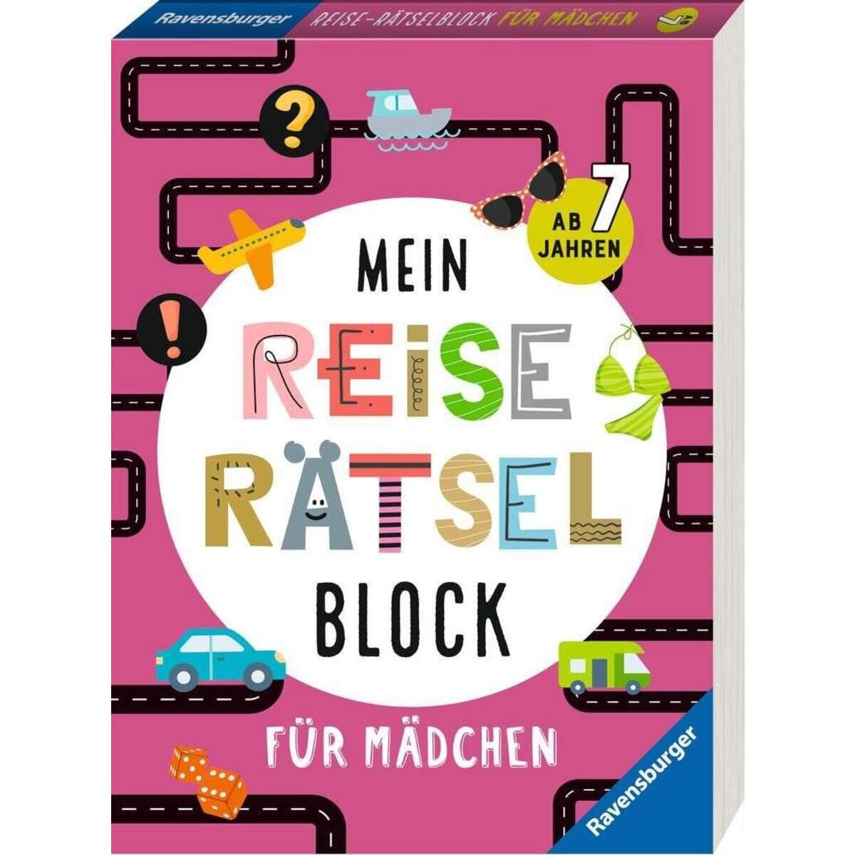 Ravensburger Mein Reise-Rätselblock für Mädchen