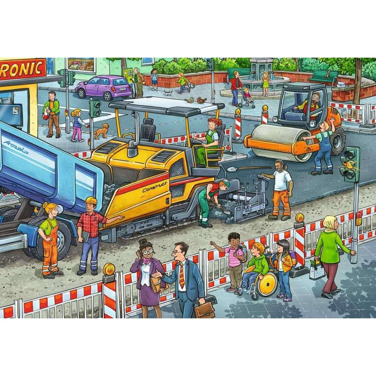 Ravensburger Puzzle - Straßenbaustelle, 2x12 Teile