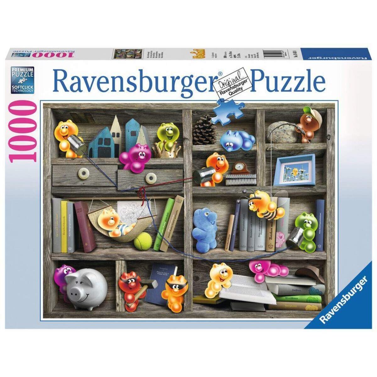 Ravensburger Puzzle Gelini im Bücherregal