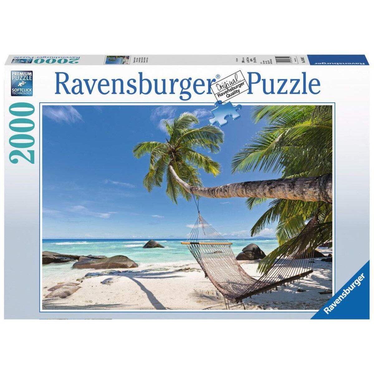 hängematte am strand Ravensburger Puzzle Hängematte am Strand, 2000 Teile – Die Wunschkiste