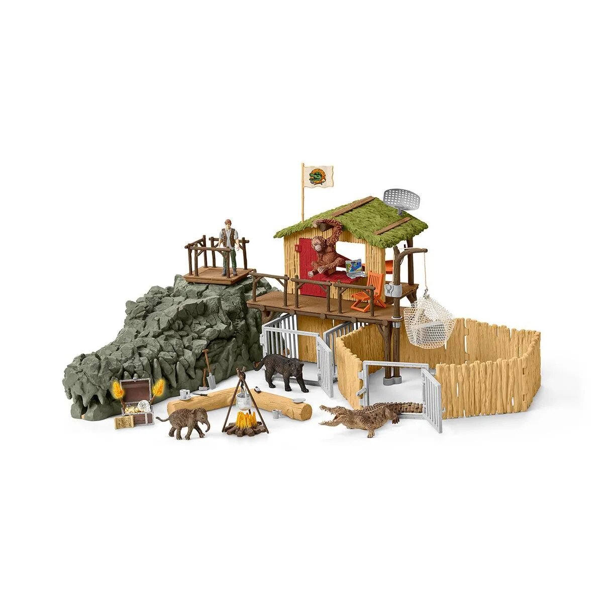 Schleich® 42350 Dschungel Forschungsstation CROCO