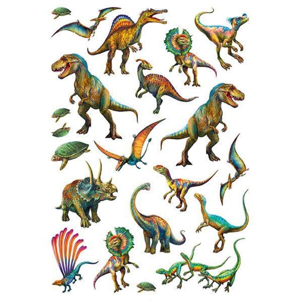 Schmidt Spiele KinderPuzzle - Wilde Dinos, 150 Teile, mit add on Tattoos Dinosaurier