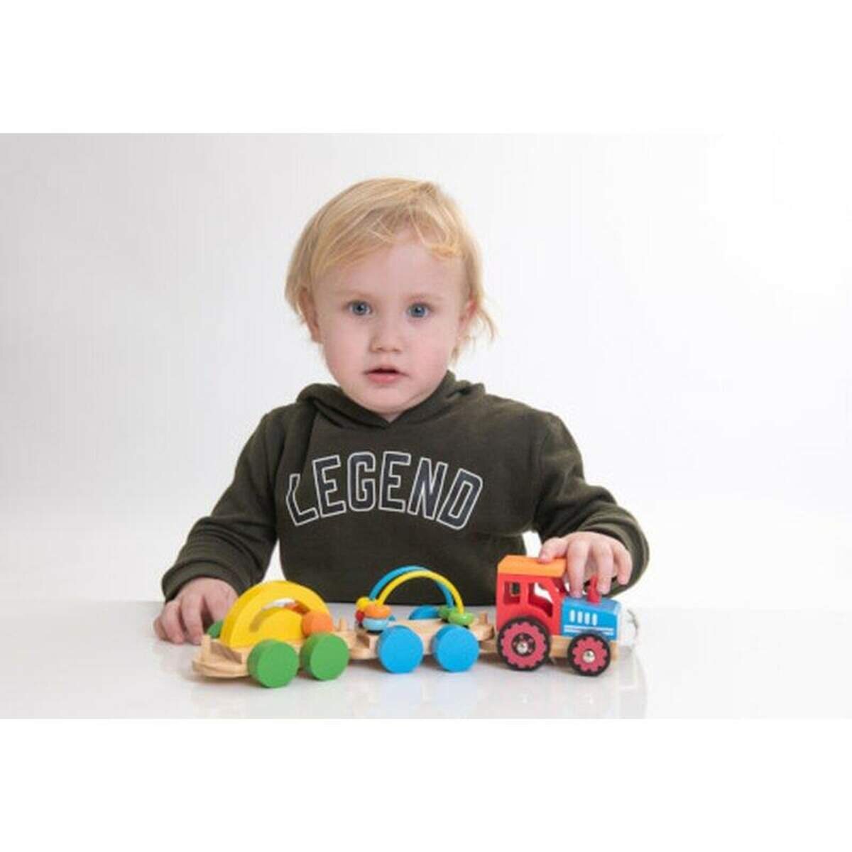 SpielMaus Nachziehtraktor mit 2 Anhänger
