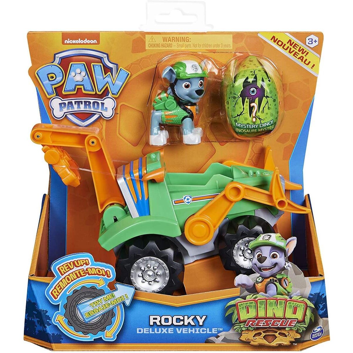 Spin Master Paw Patrol - Dino Rescue Rocky und Deluxe Fahrzeug