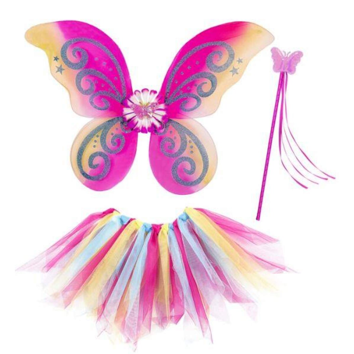 Widmann Kinderkostüm Butterfly Rainbow