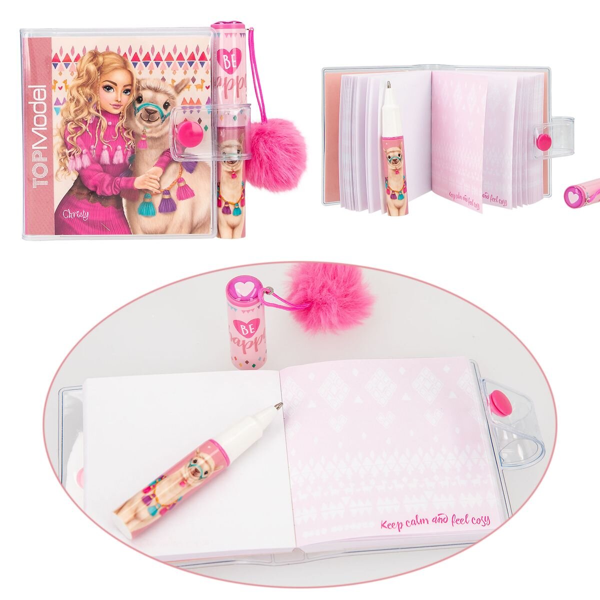 Depesche TOPModel Mini Notizbuch mit Kugelschreiber COSY, 1 Stück, 2-fach sortiert