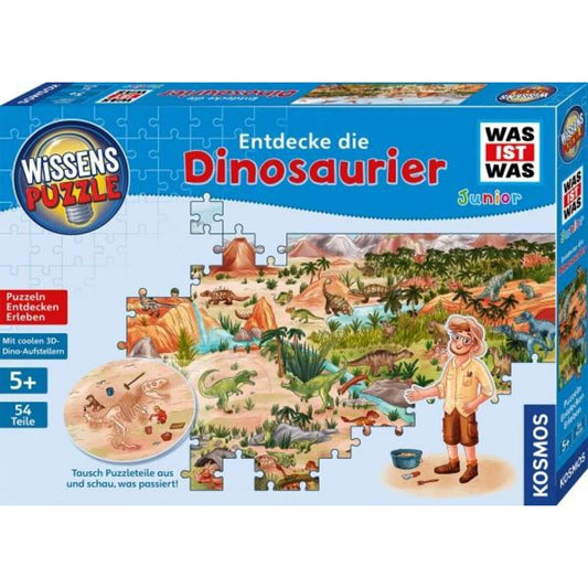 KOSMOS Wissenspuzzle: WAS IST WAS junior - Entdecke die Dinosaurier, 54 Teile