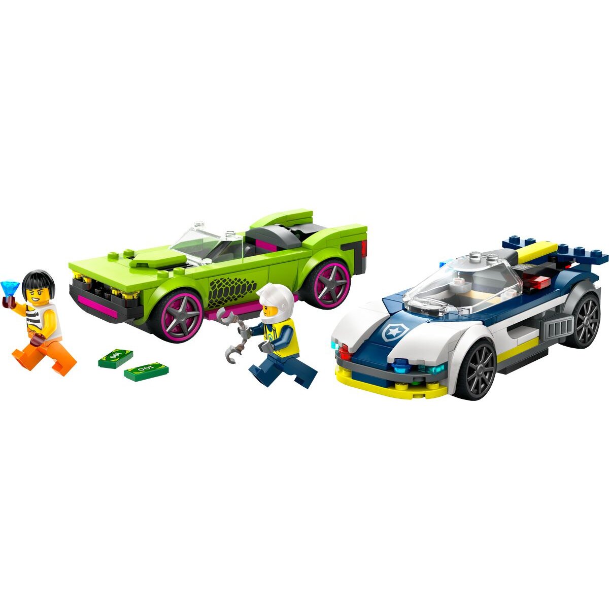 LEGO City 60415 Verfolgungsjagd mit Polizeiauto und Muscle Car
