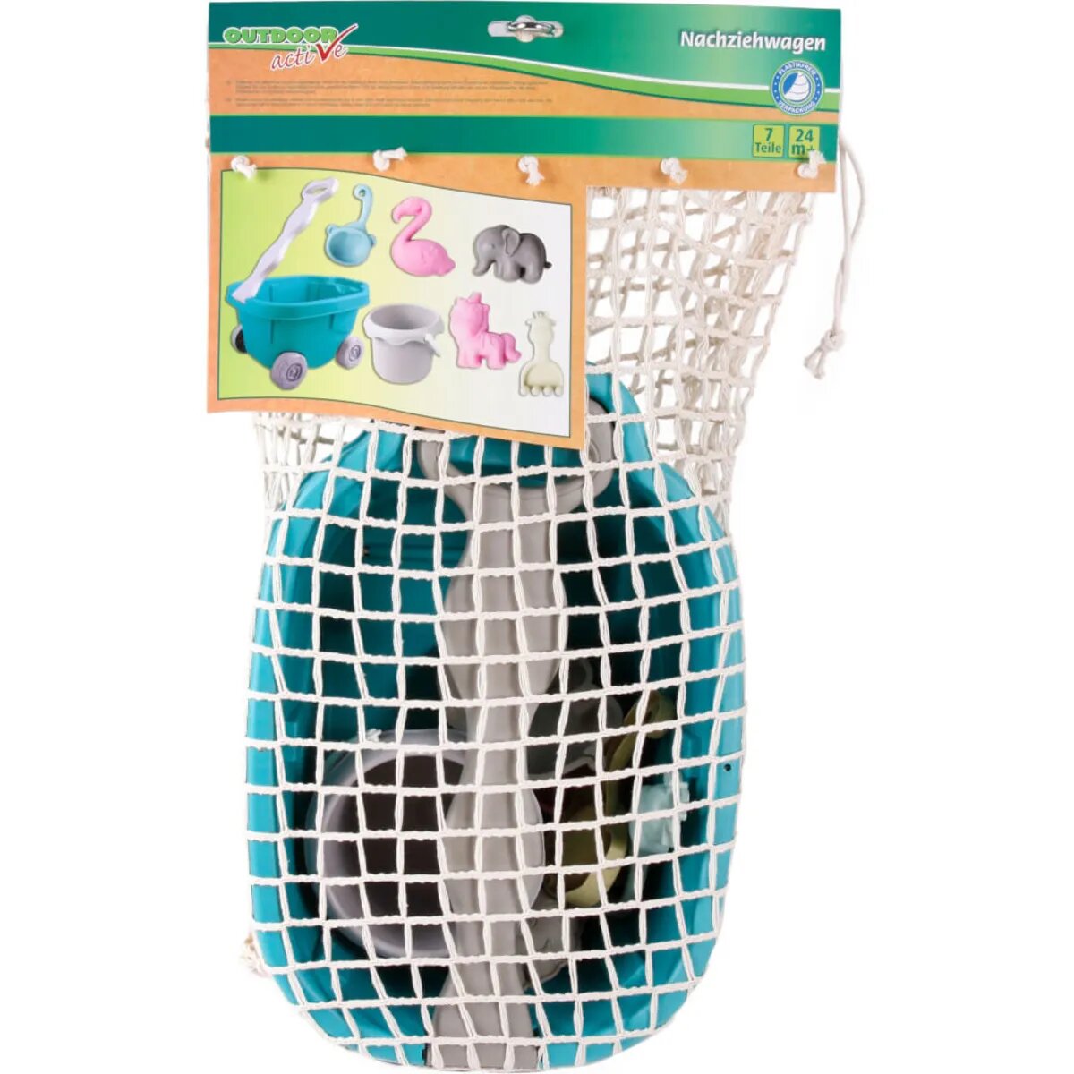 Outdoor active GRÜN Nachziehwagen mit Zubehör
