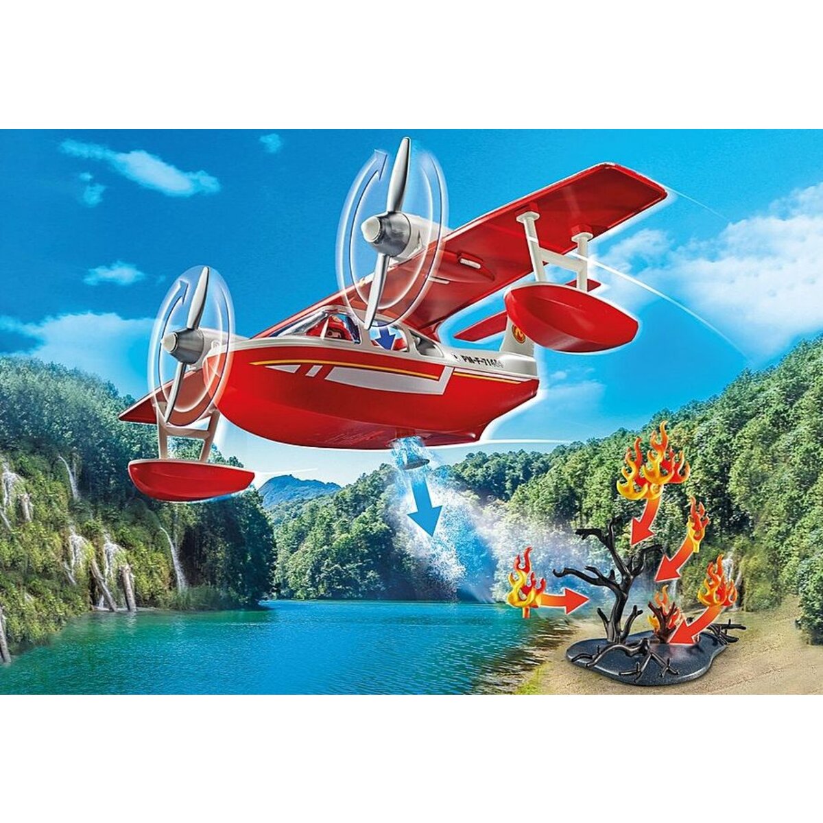 PLAYMOBIL® 71463 Act!on Heros - Feuerwehrflugzeug mit Löschfunktion