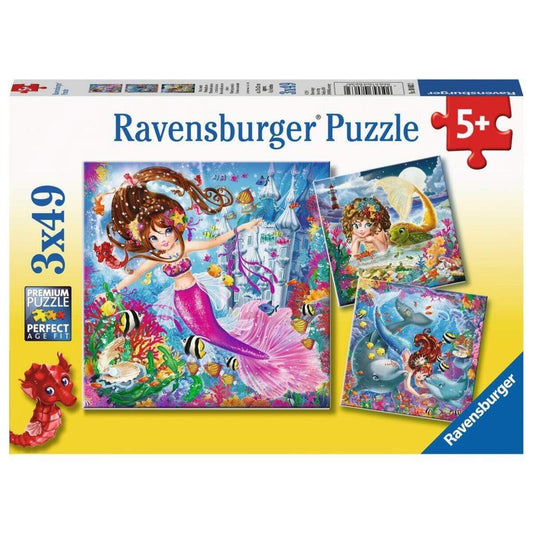 Ravensburger Kinderpuzzle Bezaubernde Meerjungfrauen, 3x49