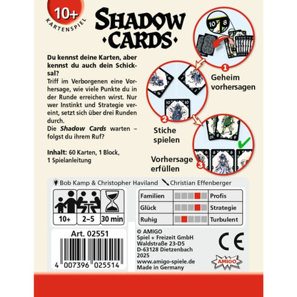 AMIGO Shadow Cards Strategie Kartenspiel mit Punkteblock (ab Sept. 2025)